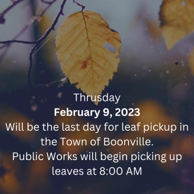 Leaf Pickup Schedule Change